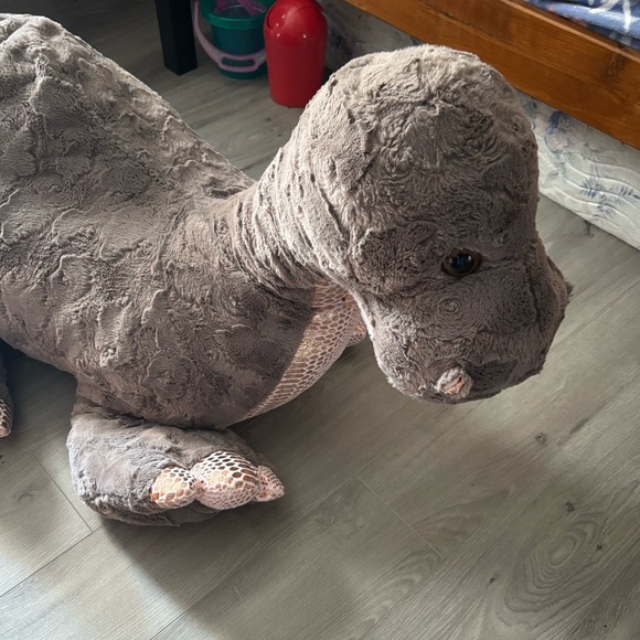 Large Huge Oversized Grey Dinosaur Plush Toy Stuffed Approximately 50” - Picture 6 of 6